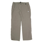 ADIDAS Womens Polyester Blend Beige Relaxed Straight Trousers W34 L31 Outdoor