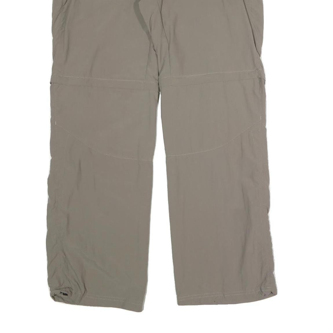 ADIDAS Womens Polyester Blend Beige Relaxed Straight Trousers W34 L31 Outdoor