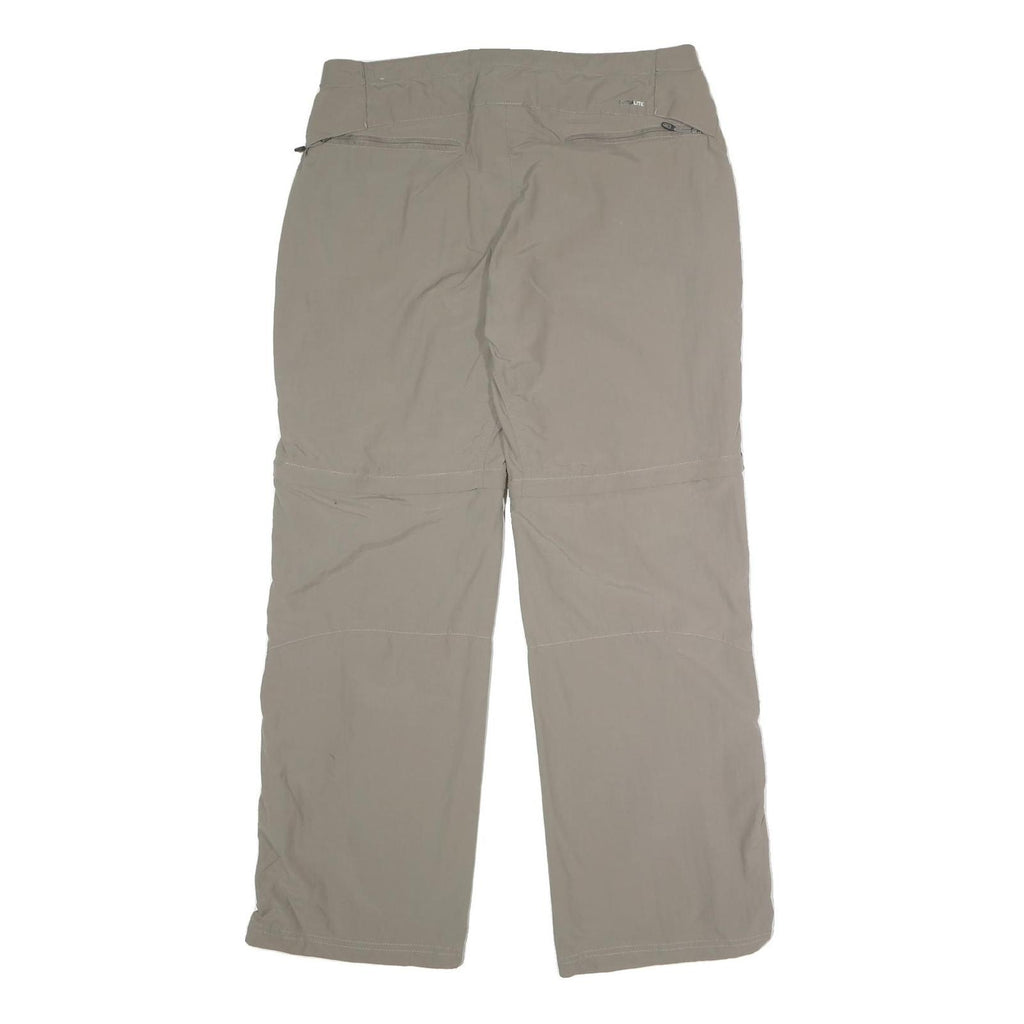 ADIDAS Womens Polyester Blend Beige Relaxed Straight Trousers W34 L31 Outdoor