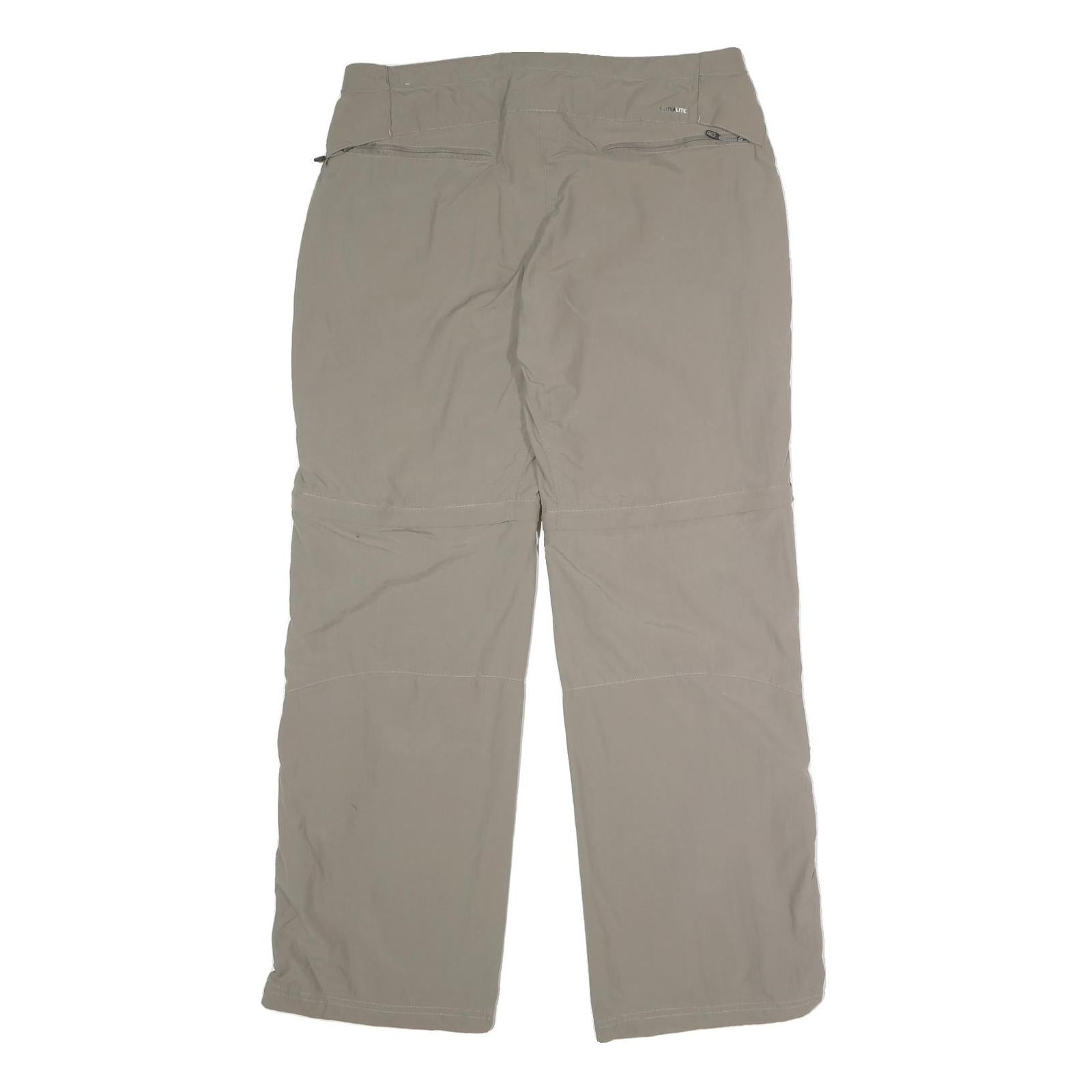 ADIDAS Womens Polyester Blend Beige Relaxed Straight Trousers W34 L31 Outdoor