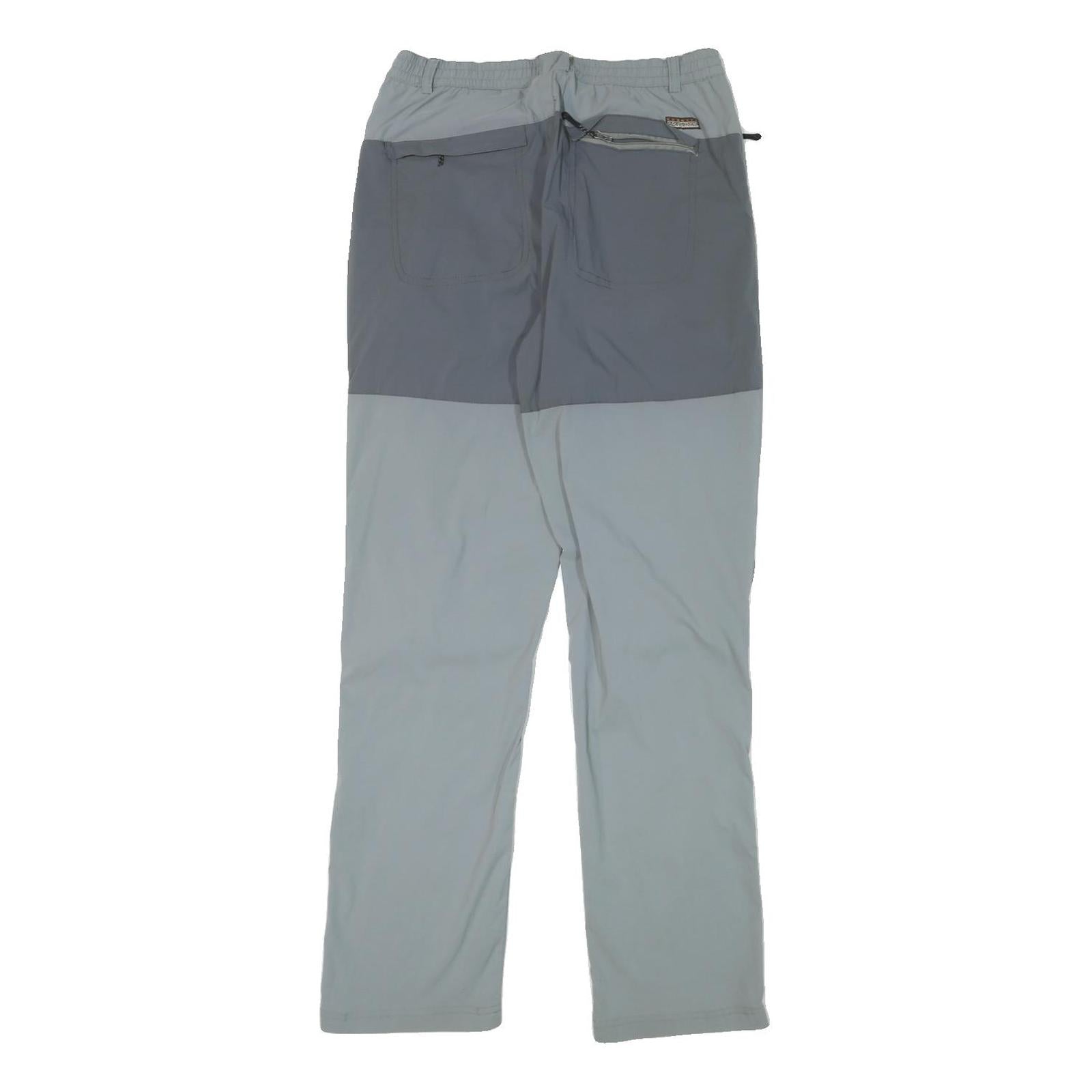 NEWOOD ADVENTURE Mens Slim Grey Polyester Blend Zip Trousers W28 L30 Outdoor