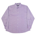 TOMMY HILFIGER Mens Plain Shirt Purple Long Sleeve XL