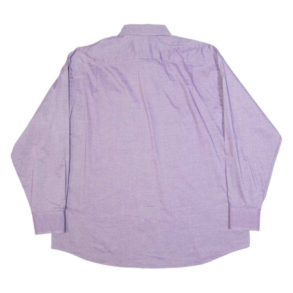TOMMY HILFIGER Mens Plain Shirt Purple Long Sleeve XL