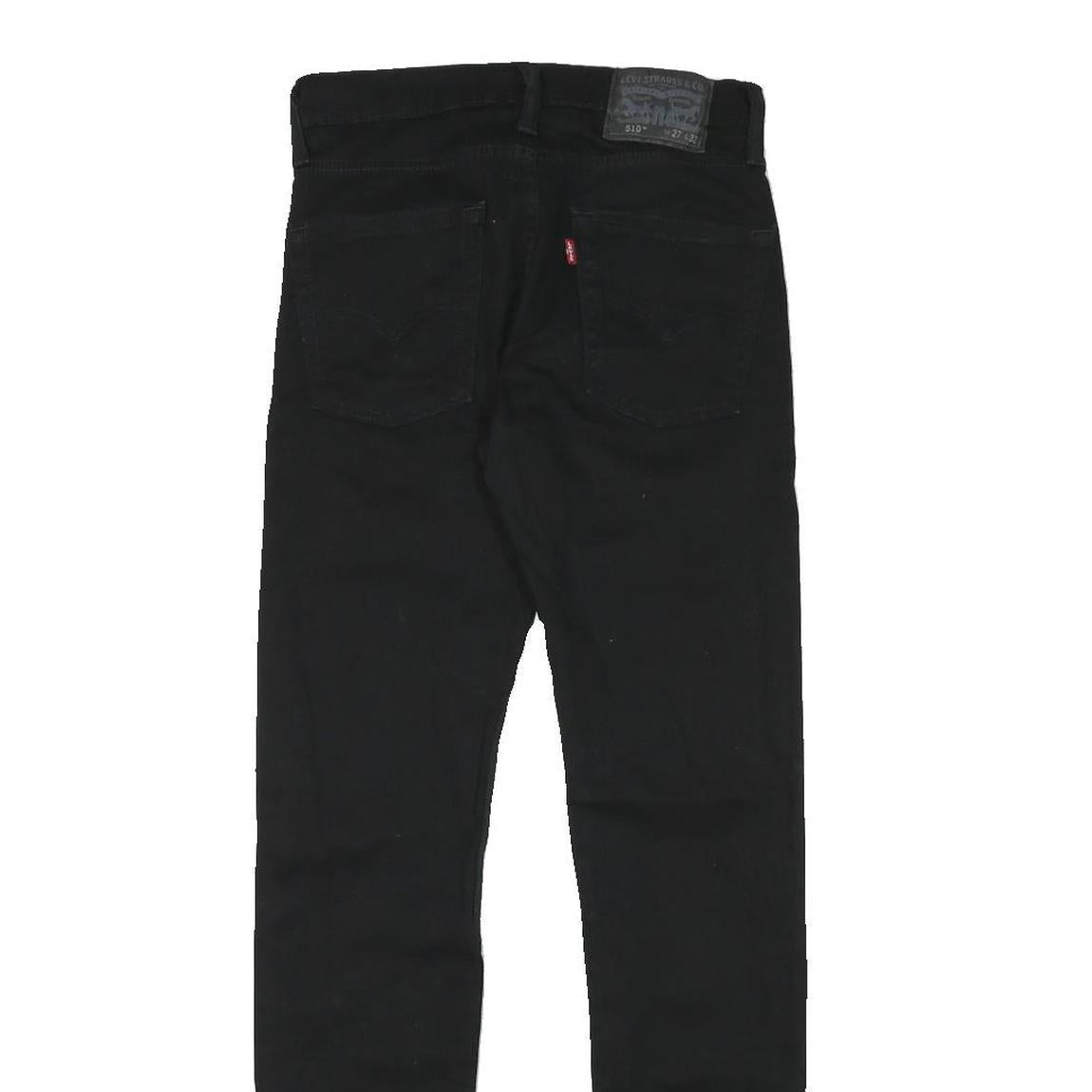 LEVI'S Mens Slim Black Jeans Denim W27 L32 Zip Classic