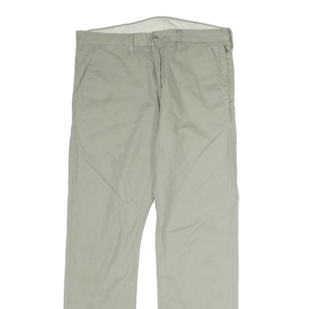 LEVI'S Mens Cotton Beige Regular Straight Trousers W36 L31 Casual Classic Style