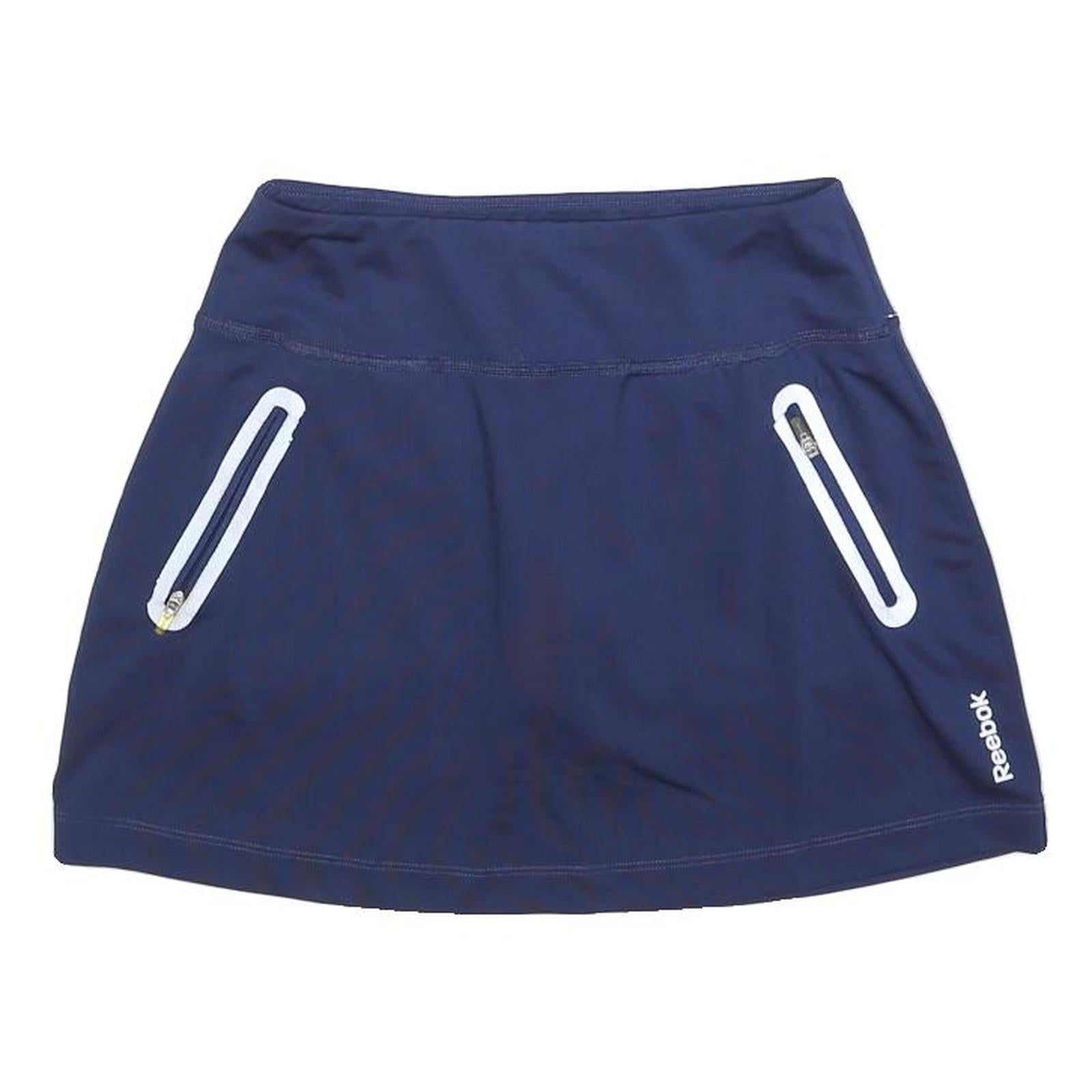 REEBOK Womens Blue Polyester Blend Plain Mini Skort XS Activewear Sports Casual