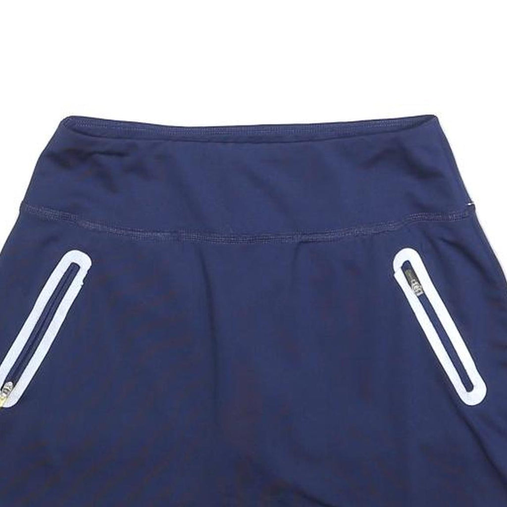 REEBOK Womens Blue Polyester Blend Plain Mini Skort XS Activewear Sports Casual