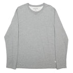NAUTICA Mens Grey Long Sleeve Crew Neck Cotton Blend T-Shirt L Casual Comfort