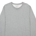 NAUTICA Mens Grey Long Sleeve Crew Neck Cotton Blend T-Shirt L Casual Comfort