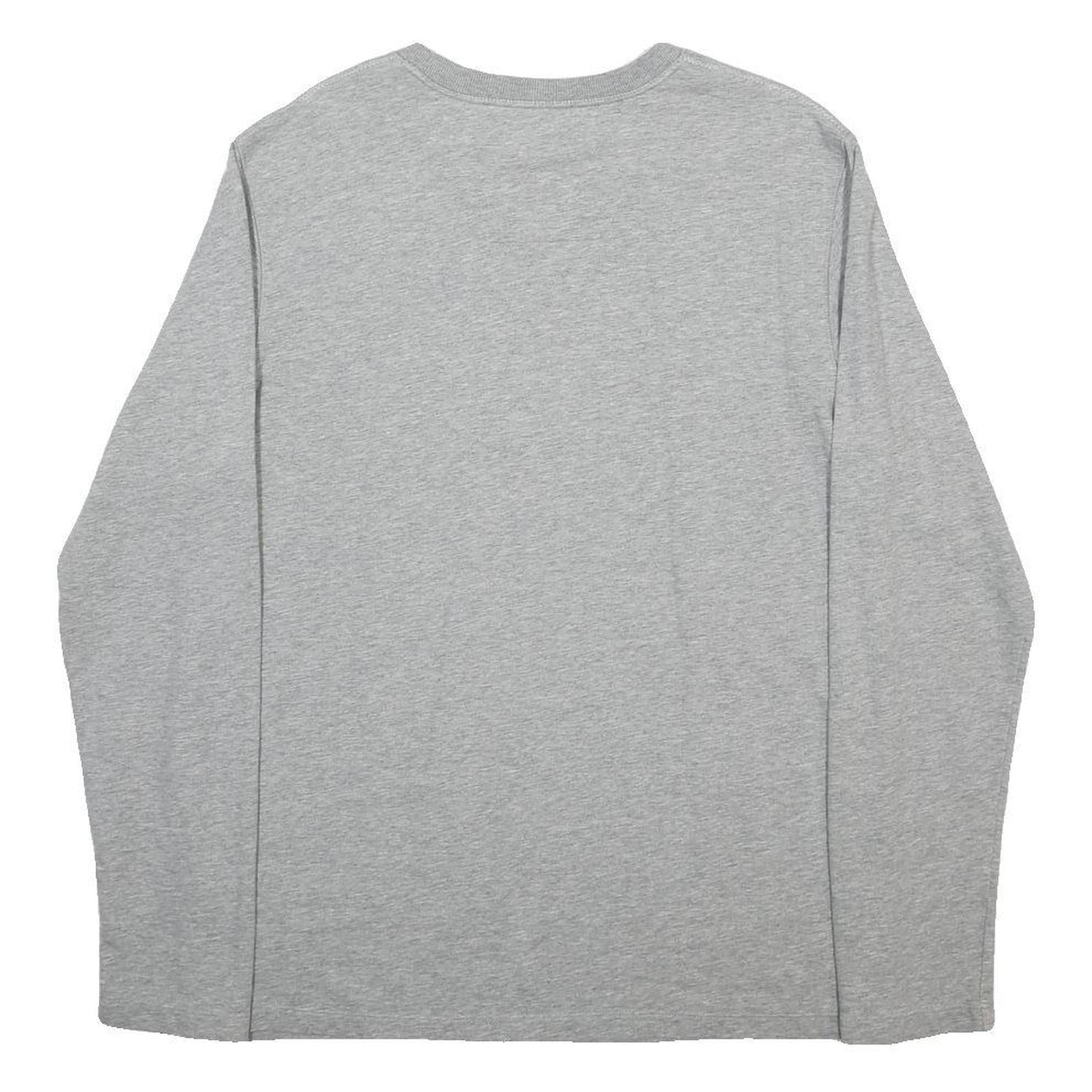 NAUTICA Mens Grey Long Sleeve Crew Neck Cotton Blend T-Shirt L Casual Comfort