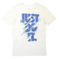 NIKE Mens White Short Sleeve Crew Neck Graphic T-Shirt S Cotton Sport Casual