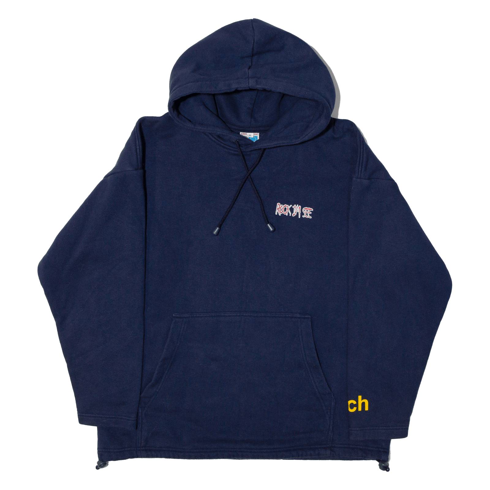 DIRECT EXPORT Rock I'm See Mens Blue Hoodie M