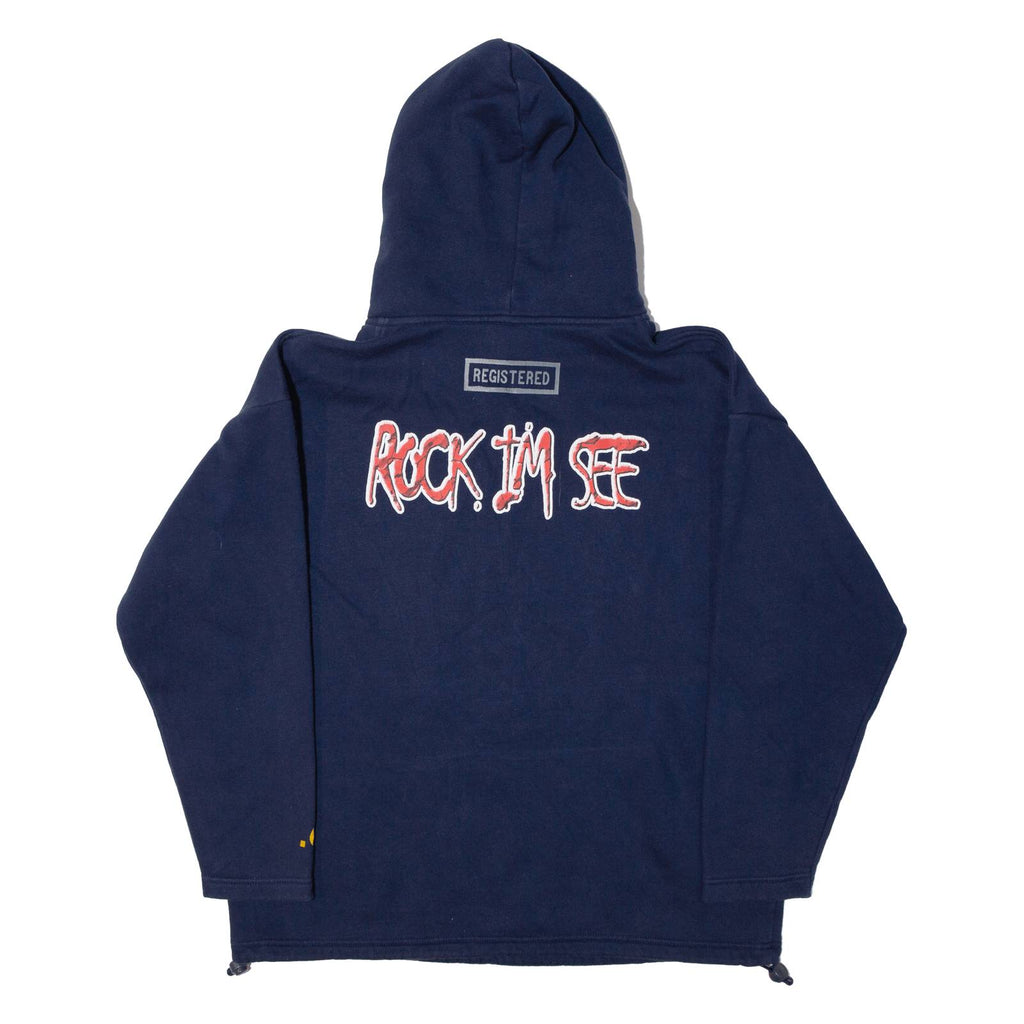 DIRECT EXPORT Rock I'm See Mens Blue Hoodie M