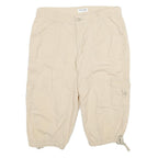 ST JOHN'S BAY Womens Shorts Beige Casual Cargo UK 10 W32 Cotton Blend