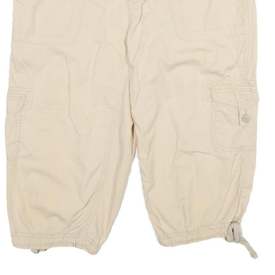ST JOHN'S BAY Womens Shorts Beige Casual Cargo UK 10 W32 Cotton Blend