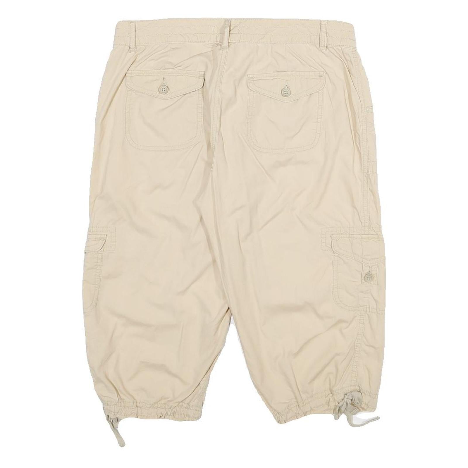 ST JOHN'S BAY Womens Shorts Beige Casual Cargo UK 10 W32 Cotton Blend