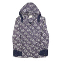 GB Womens Purple & White Floral Button Jacket S Cotton Blend Casual Lightweight