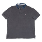 TOMMY HILFIGER Custom Fit Mens Polo Shirt Grey L