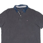 TOMMY HILFIGER Custom Fit Mens Polo Shirt Grey L