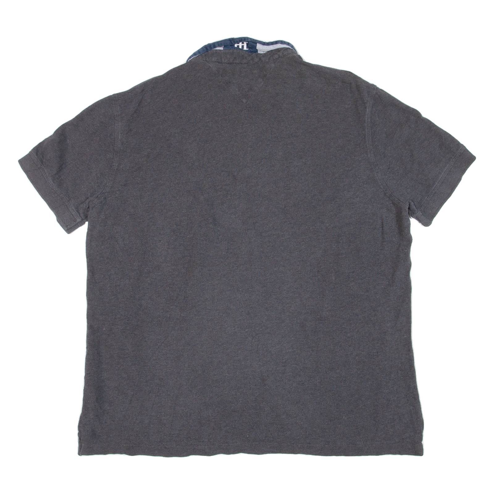 TOMMY HILFIGER Custom Fit Mens Polo Shirt Grey L