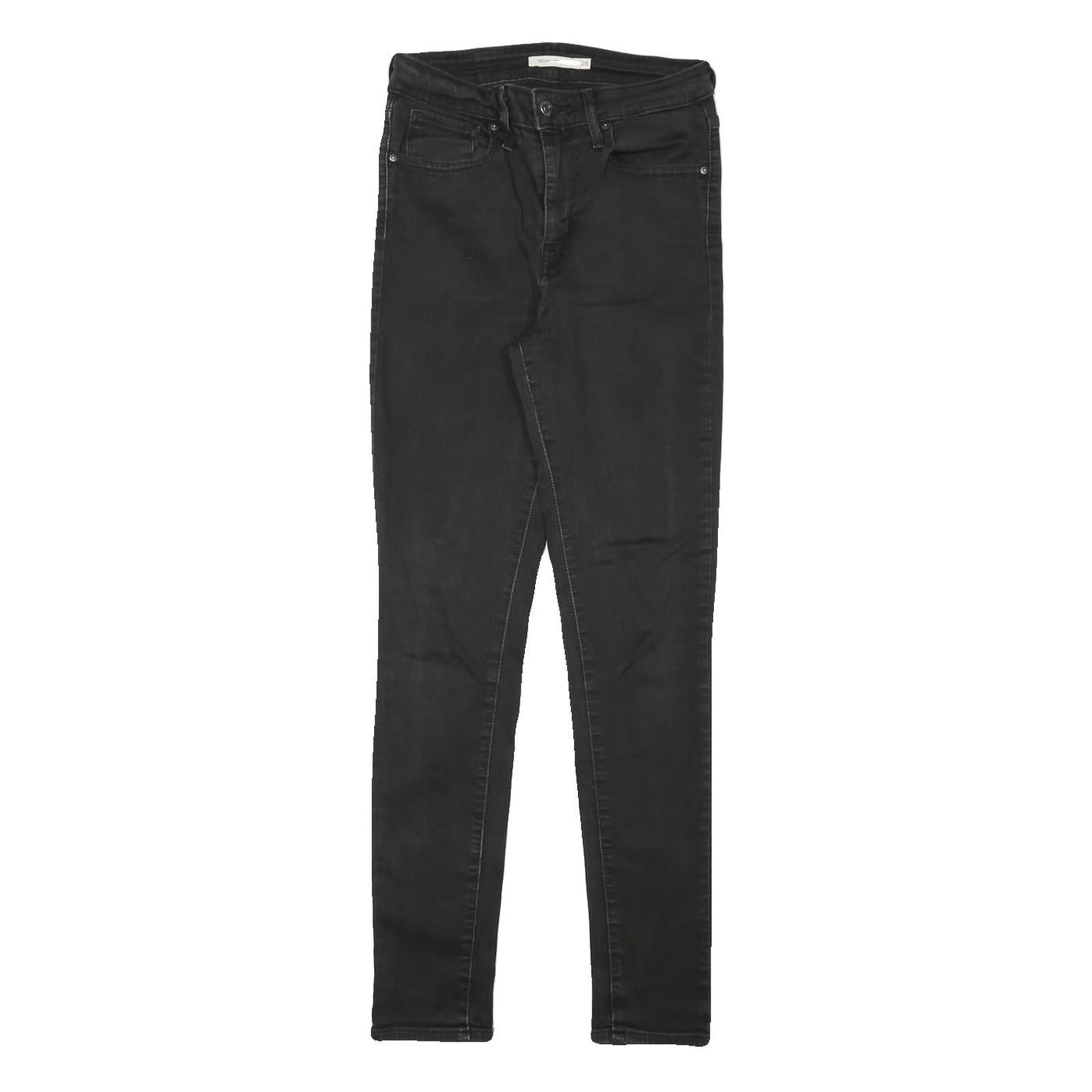 LEVI'S Womens Jeans Black Slim Skinny Denim Rinse W26 L28 Stretch Cotton Blend