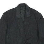 Womens Black Button Jacket L Woven Glitter Evening Wear