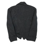 Womens Black Button Jacket L Woven Glitter Evening Wear