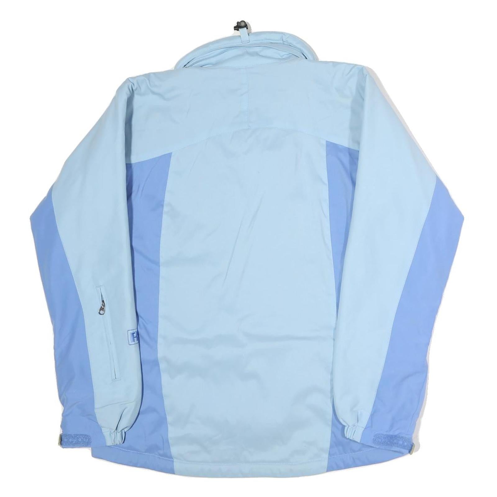 PATAGONIA Womens Blue & Light Blue Outdoor Jacket S Polyester Zip Shell