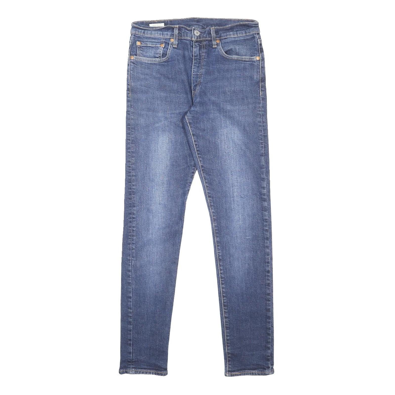 LEVI'S 512 Big E Mens Slim Blue Denim Jeans W32 L34 Classic Cotton Blend Zip