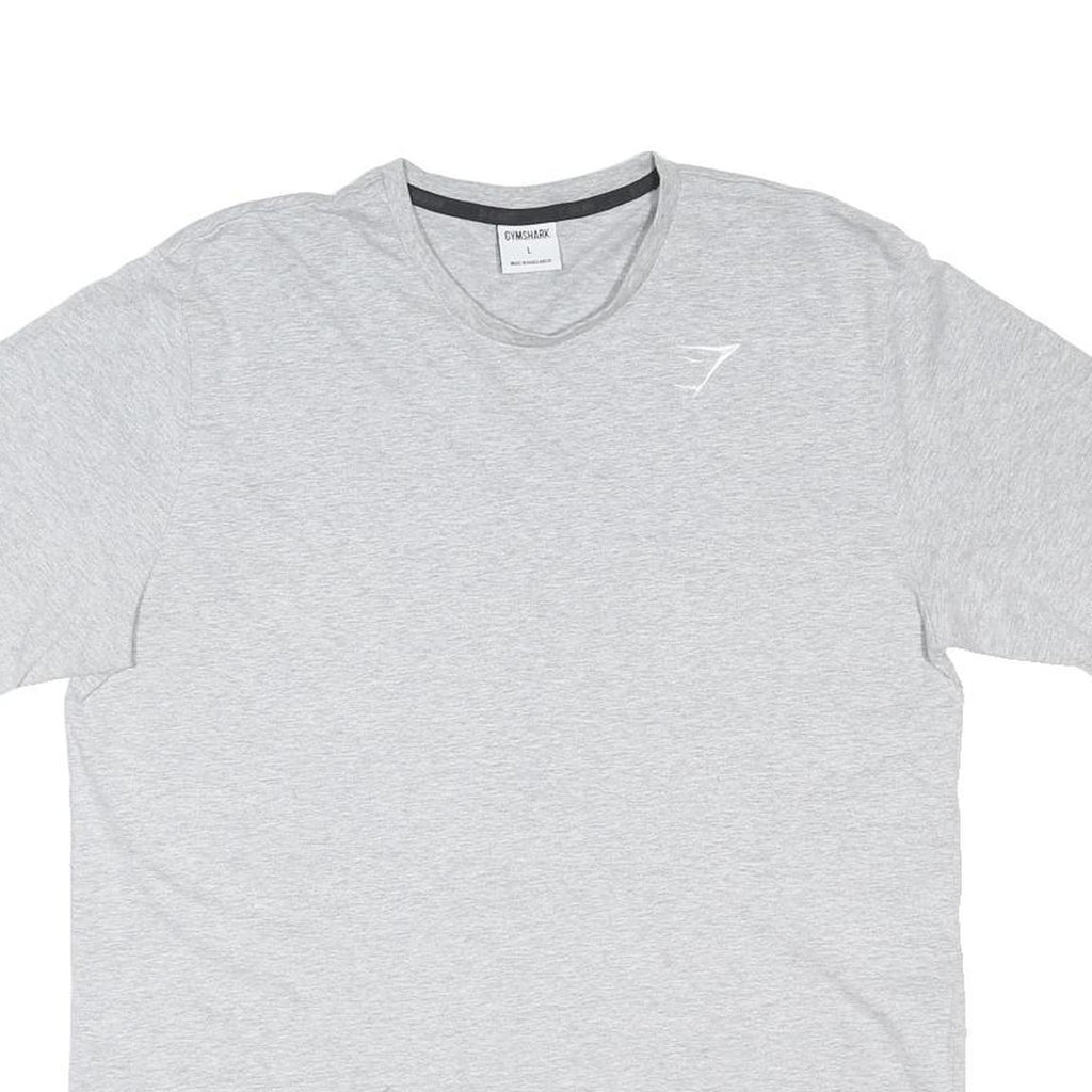 GYMSHARK Mens Grey T-Shirt L Short Sleeve Crew Neck Fitness Casual Wear