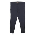 STEFANEL Womens Viscose Blend Navy Slim Zip Trousers W30 L26 Stylish Comfort