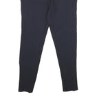 STEFANEL Womens Viscose Blend Navy Slim Zip Trousers W30 L26 Stylish Comfort