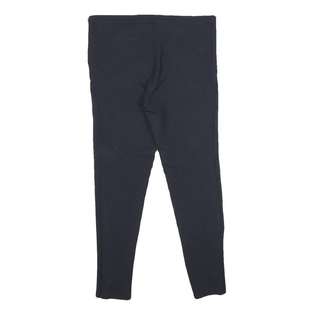 STEFANEL Womens Viscose Blend Navy Slim Zip Trousers W30 L26 Stylish Comfort