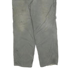 CARHARTT Mens Grey Relaxed Straight Canvas Cotton Blend Rinse W40 L32 Workwear