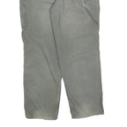 CARHARTT Mens Grey Relaxed Straight Canvas Cotton Blend Rinse W40 L32 Workwear