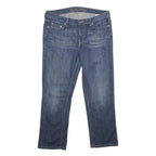 TOMMY HILFIGER Womens Jeans Blue Relaxed Straight Denim Medium W34 L28 Zip