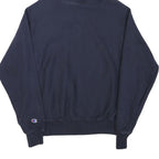 CHAMPION Mens Navy Blue Hoodie S The Bay Graphic Print Pullover Cotton Blend