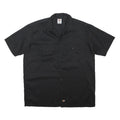 DICKIES Mens Black Short Sleeve Work Shirt XL Polyester Blend Button-Up