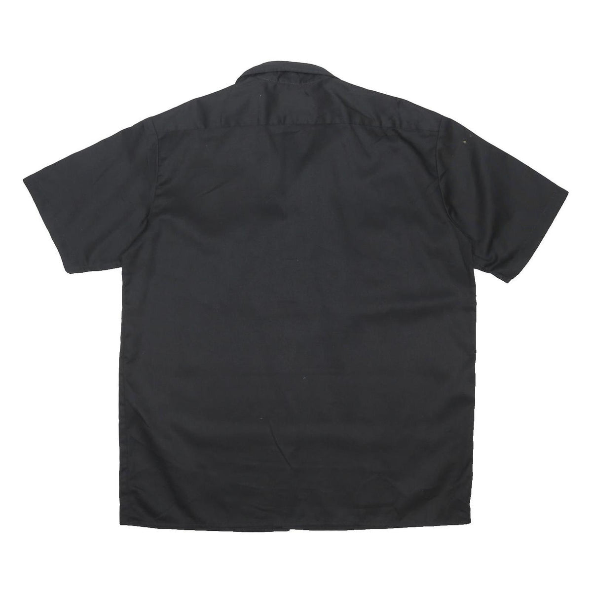 DICKIES Mens Black Short Sleeve Work Shirt XL Polyester Blend Button-Up