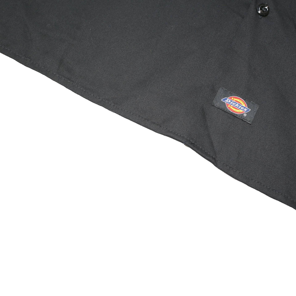 DICKIES Mens Black Short Sleeve Work Shirt XL Polyester Blend Button-Up