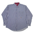 TOMMY HILFIGER Mens Shirt Blue Striped Long Sleeve L