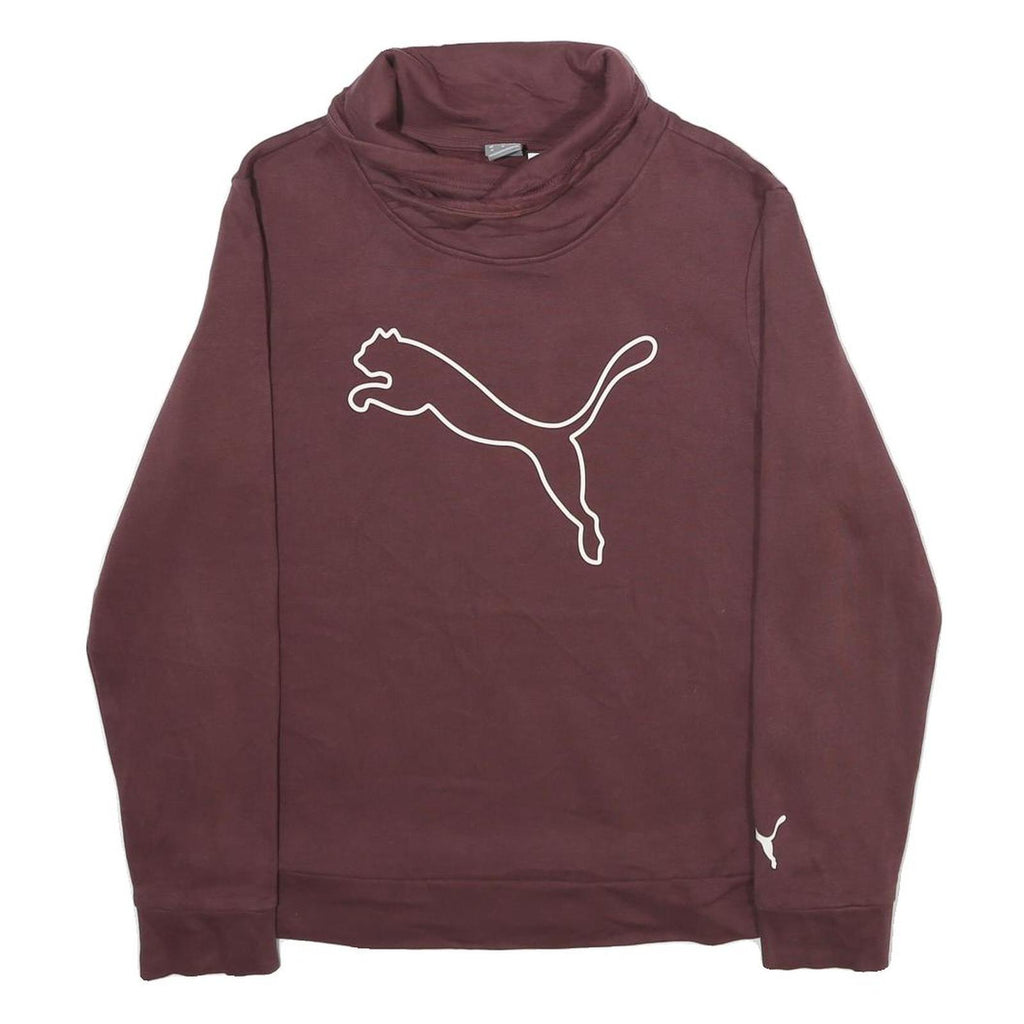 PUMA Mens Maroon Pullover Sweatshirt M Cotton Blend Soft Comfortable