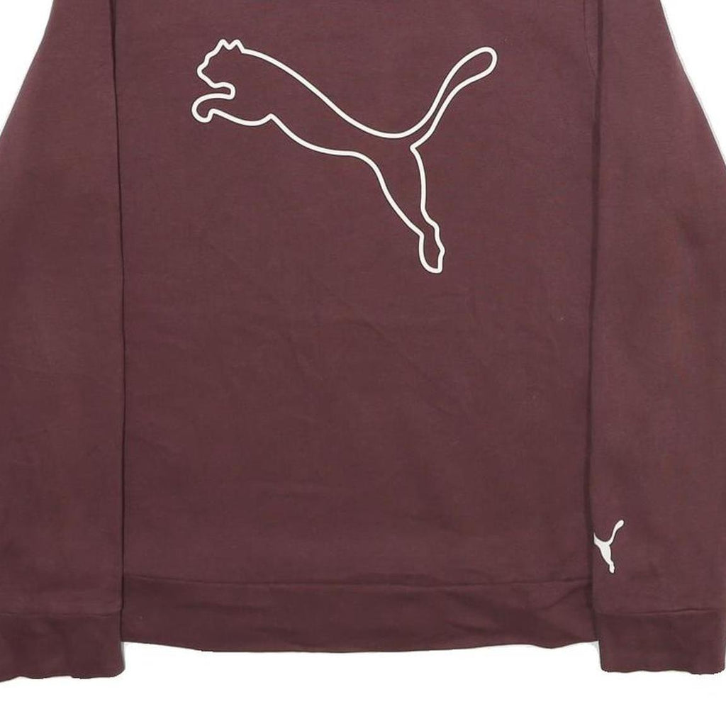 PUMA Mens Maroon Pullover Sweatshirt M Cotton Blend Soft Comfortable