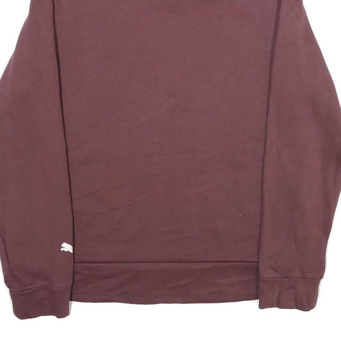 PUMA Mens Maroon Pullover Sweatshirt M Cotton Blend Soft Comfortable