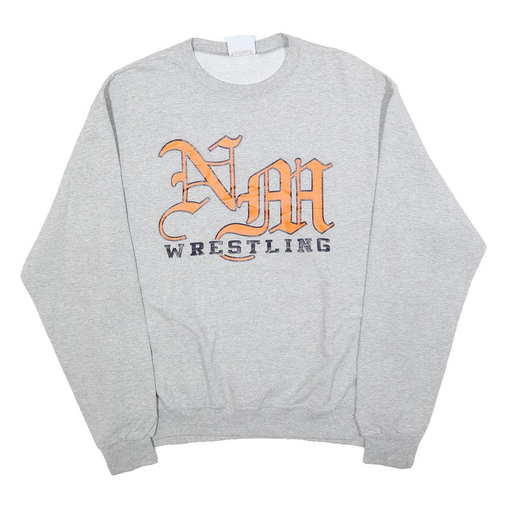 CHAMPION Mens Grey Nah Wrestling Crew Neck M Cotton Sweatshirt Pullover