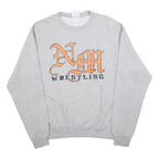 CHAMPION Mens Grey Nah Wrestling Crew Neck M Cotton Sweatshirt Pullover