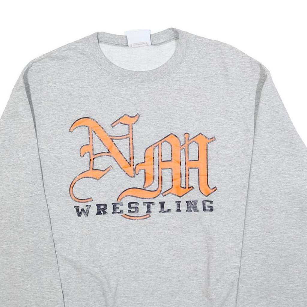 CHAMPION Mens Grey Nah Wrestling Crew Neck M Cotton Sweatshirt Pullover