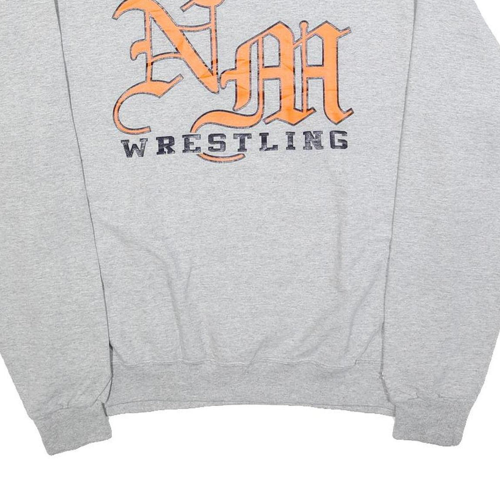 CHAMPION Mens Grey Nah Wrestling Crew Neck M Cotton Sweatshirt Pullover