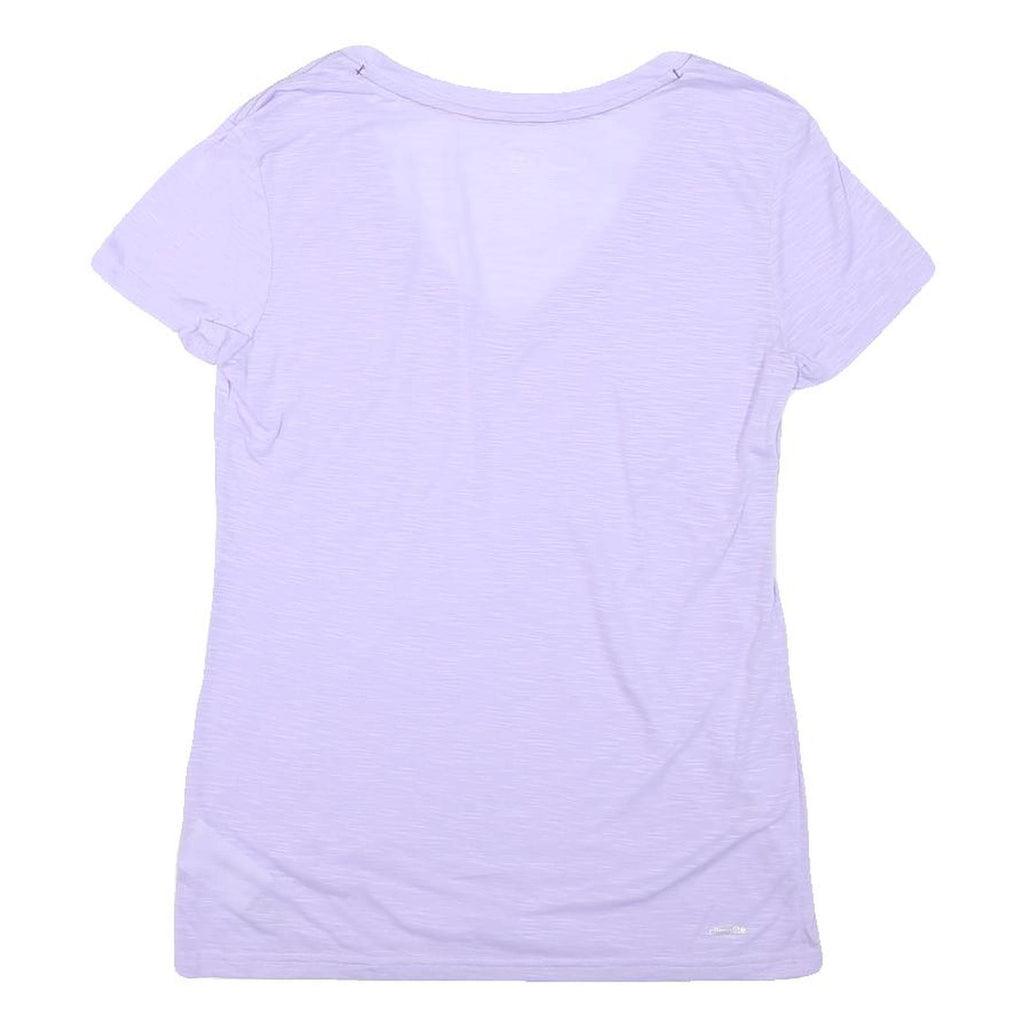 ADIDAS Womens Lilac XS V-Neck Polyester Blend T-Shirt Short Sleeve Sport Casual