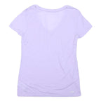 ADIDAS Womens Lilac XS V-Neck Polyester Blend T-Shirt Short Sleeve Sport Casual